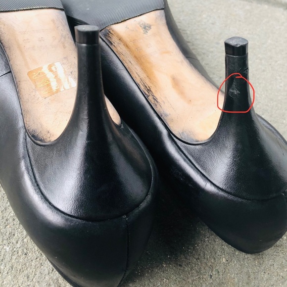 Zilian Leather Peep-Toe Pumps - Picture 5 of 6